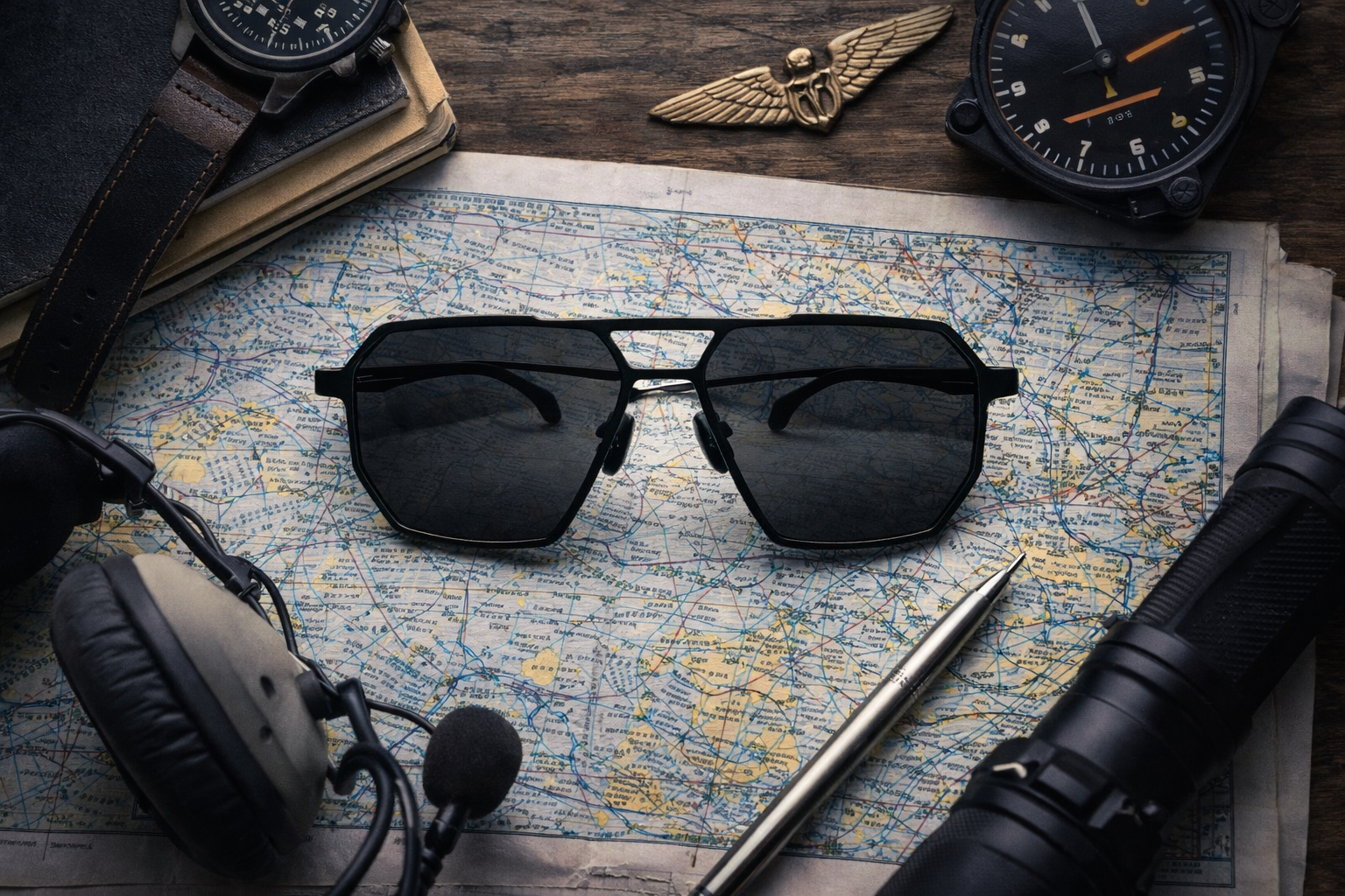 Best non-polarized sunglasses for pilots in cockpit environment SR Performance Eyewear