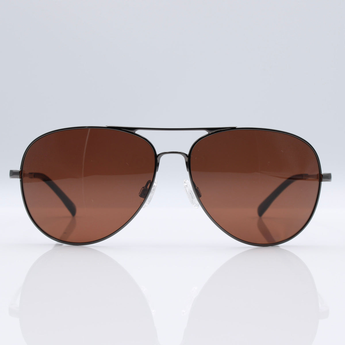 SR Performance Blackbird Aviator sunglasses in Gunmetal with bronze CEVART polycarbonate lenses, front product view.