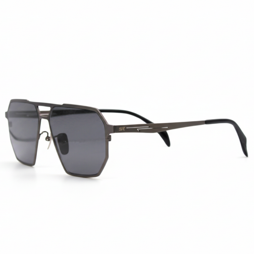 SkyRift Vector performance sunglasses with lightweight titanium frame and gradient lenses on white background