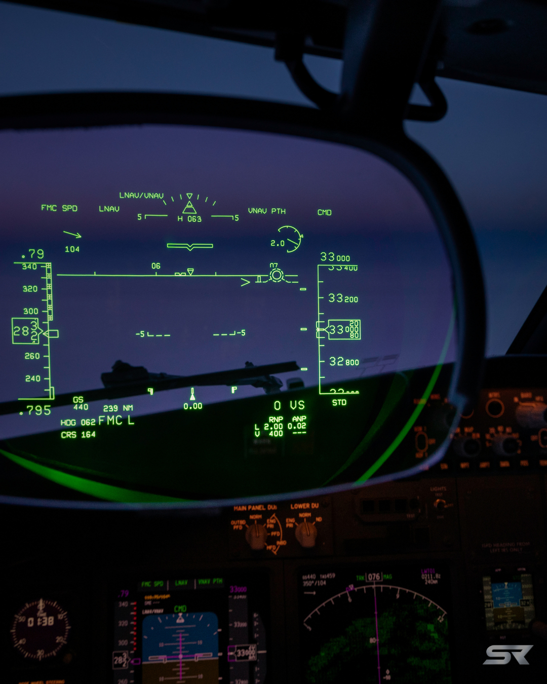 HUD on airplane