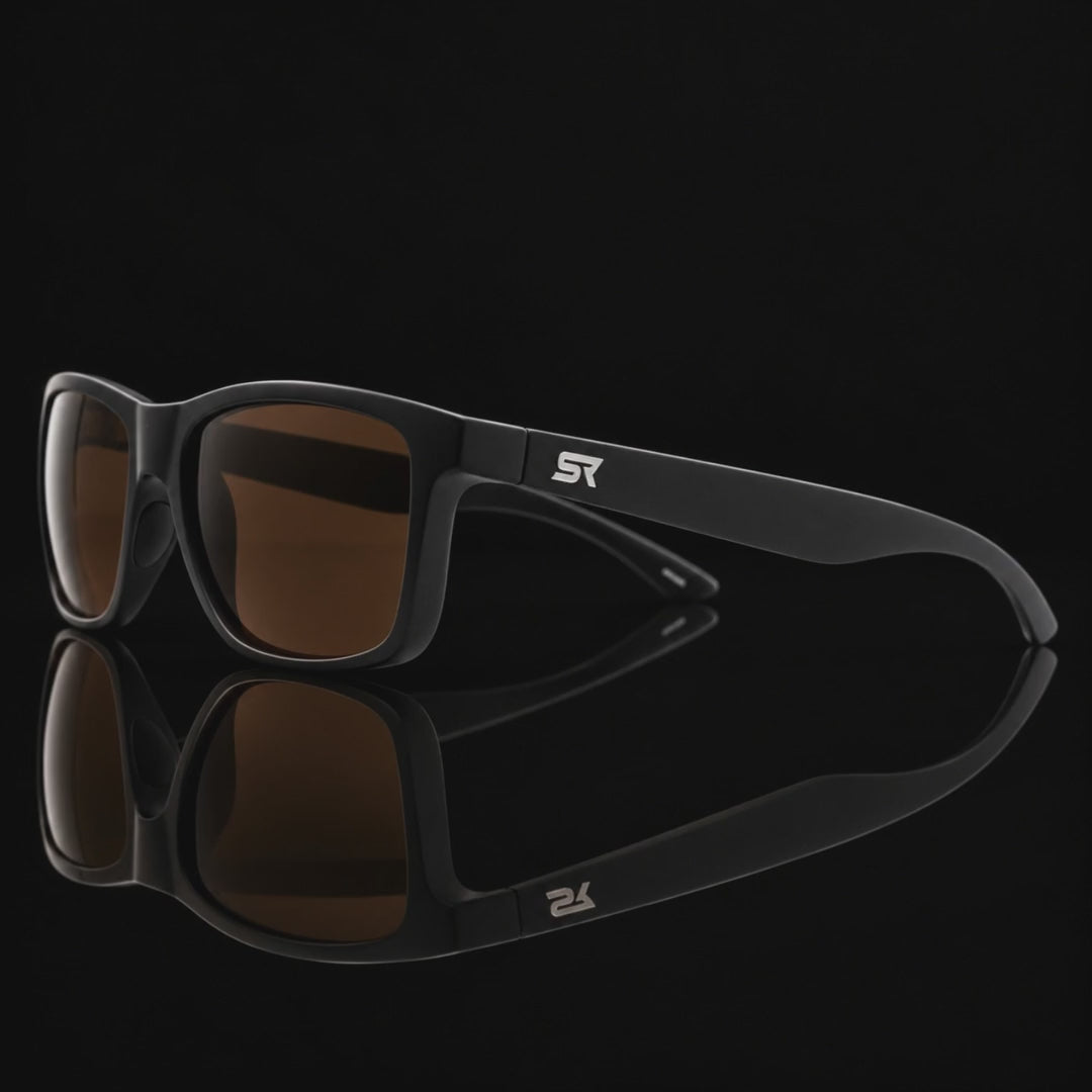 Apex Matte Stealth Black Bronze — black studio turn to front