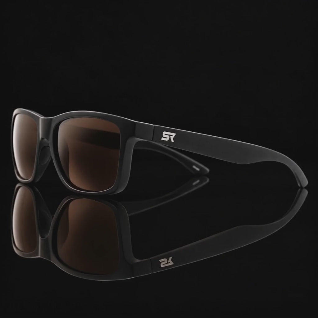 Apex Matte Stealth Black Bronze — dark studio front stop